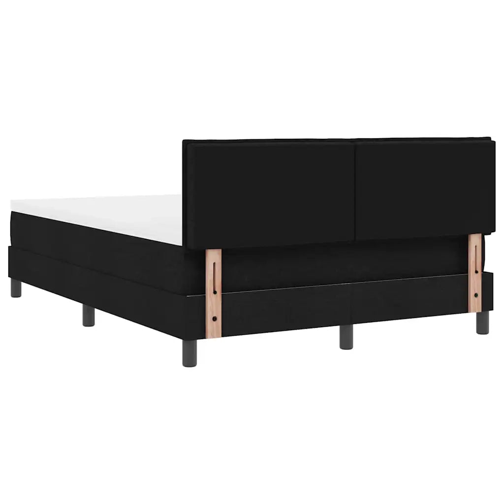 Letto a molle con materasso con led Nero 140 x 190 cm Tessuto 3342130