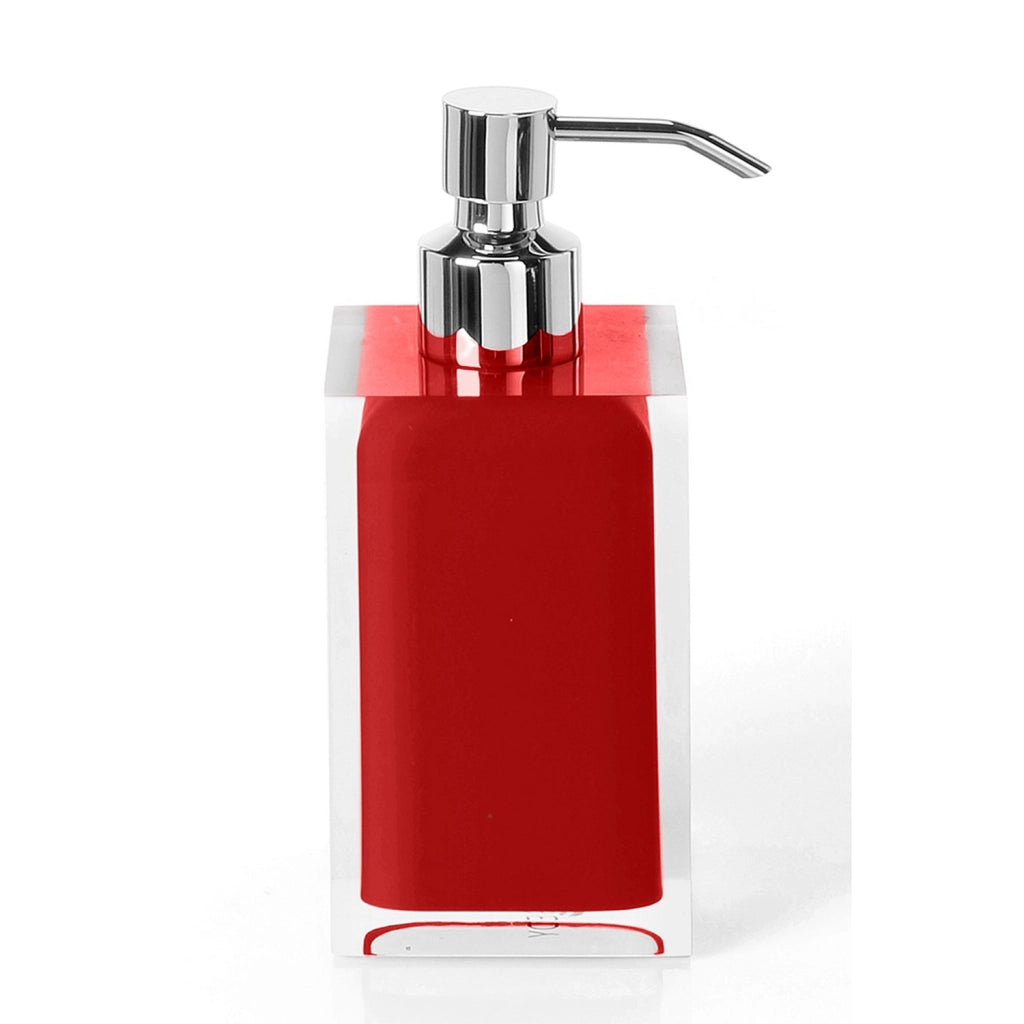 Set completo accessori 4 pezzi d'appoggio in resina RA99 Gedy serie RAINBOW Rosso