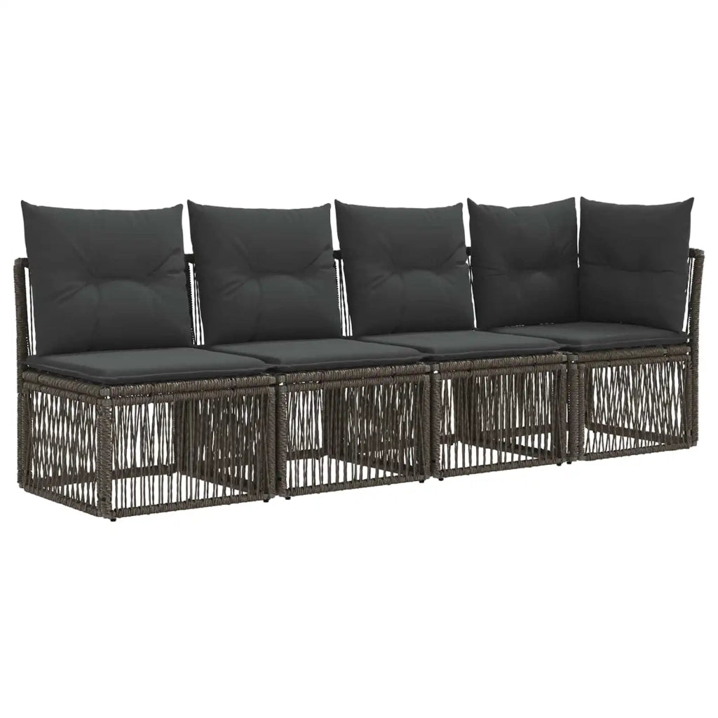Set Divano da Giardino 12 pz Grigio polyrattan 3436061