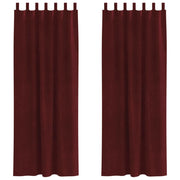 Tende Oscuranti | Tende Blackout 2 pz Rosso Vino 140 x 225 cm Velluto