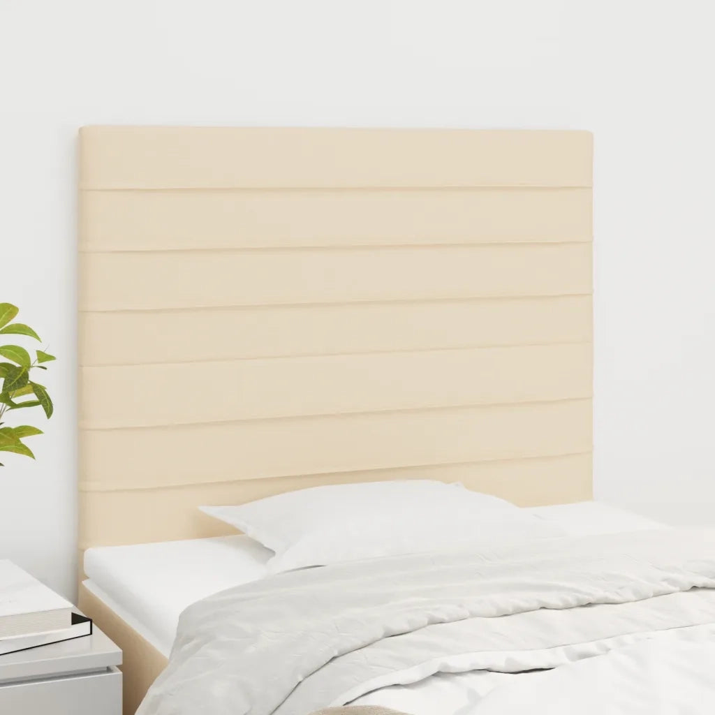 Testiera | Testata Crema 100x5x118/128 cm Tessuto