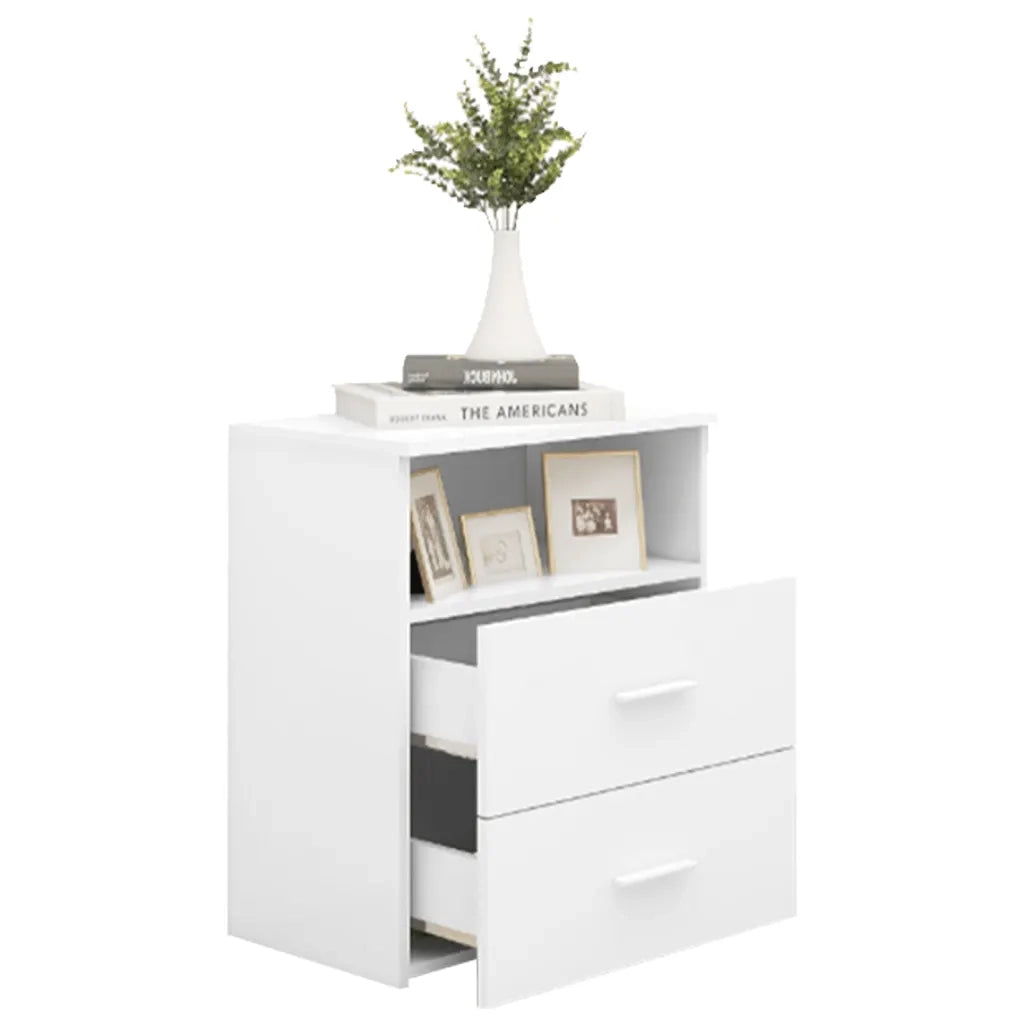 Comodino | Armadio da Notte | Mobiletto da notte Bianco 50x32x60 cm