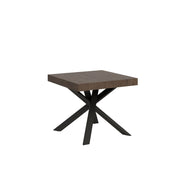 Tavolo allungabile 90x90/194 cm Clerk piano - gambe Antracite - Noce