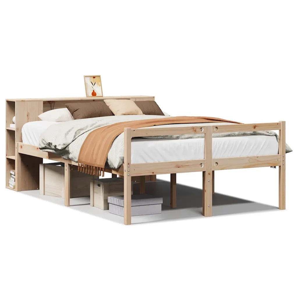 Letto Libreria senza Materasso 135x190 cm in Legno di Pino 3321963