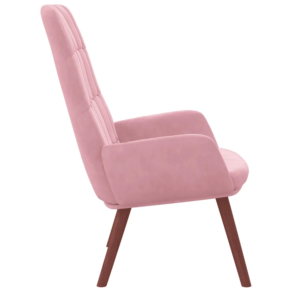 Sedia Relax Rosa in Velluto 4102636