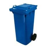 BIDONE CARRELLATO 120L BLU CON RUOTE