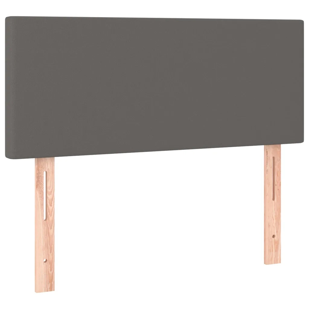 Giroletto a Molle con Materasso Grgio 80x200 cm in Similpelle