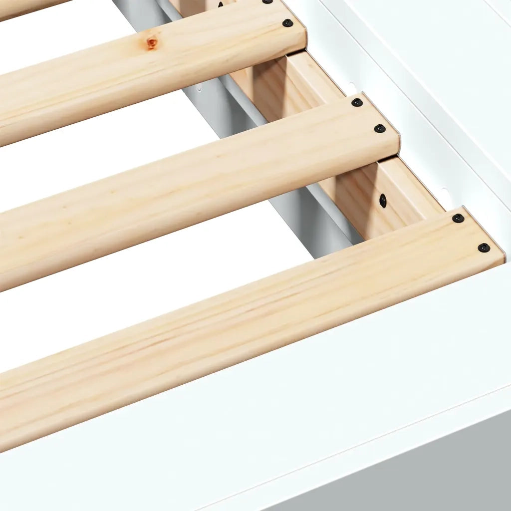 Giroletto-Struttura Letto Bianco 120x200 cm in Legno Multistrato 839499