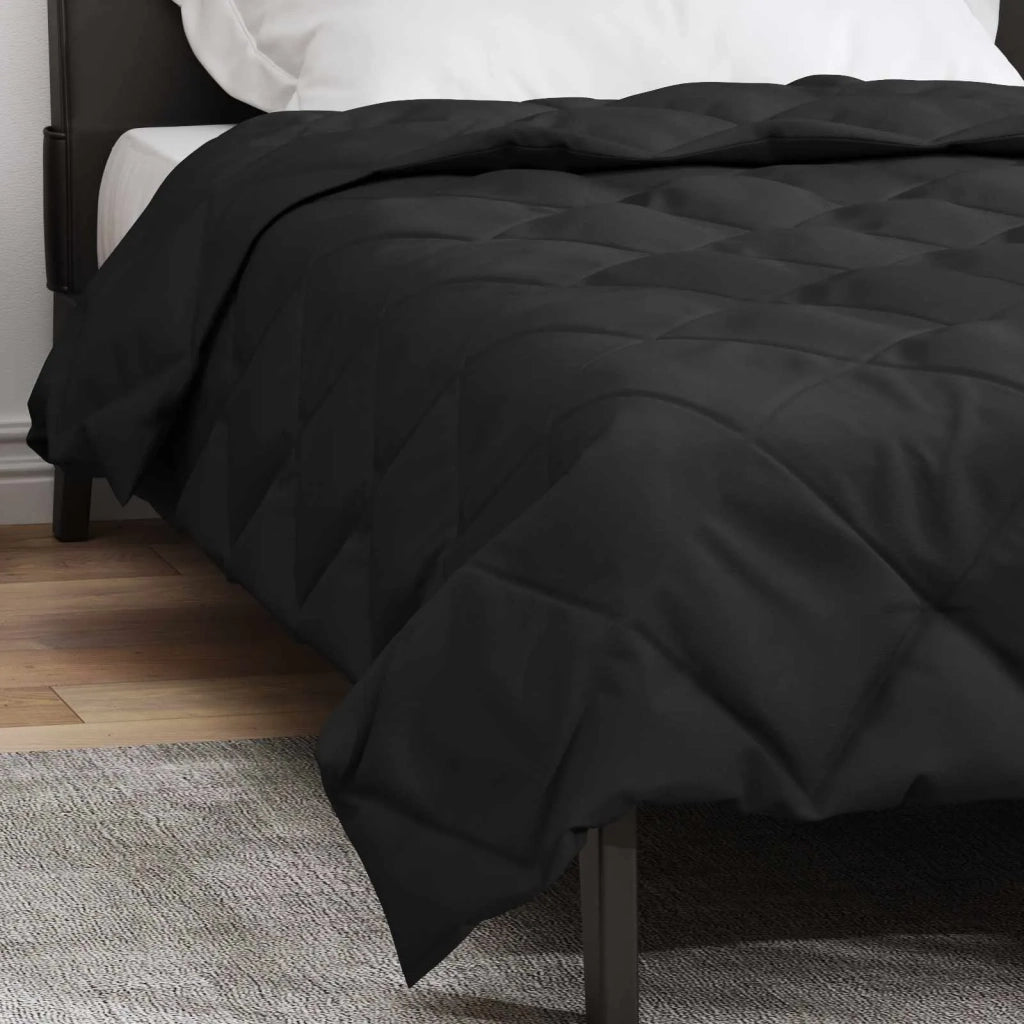 Piumone | Duvet Estivo Nero 200 x 140 cm Microfibra