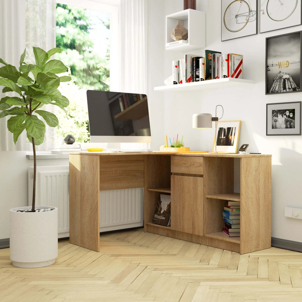 Scrivania angolare AKORD B17 Sonoma Quercia 120 cm 1 anta 1 cassetto 120x126x79 cm