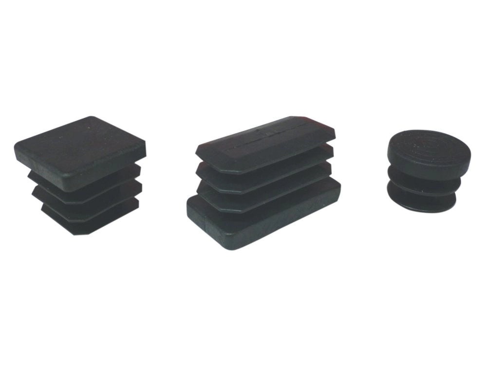 100pz puntali alettati rettangolare plastica nera mm.20x40 cod:ferx.26873