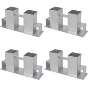 Set Supporti per Legna da Ardere 4 pz in Acciaio Argento 41925
