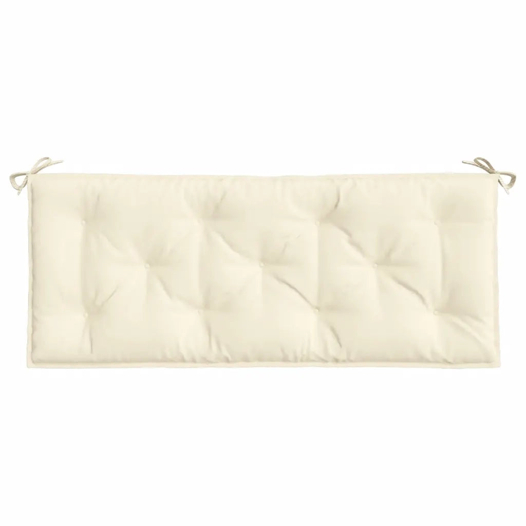 Cuscini Panca Giardino 2pz Bianco Crema 120x50x7 Tessuto Oxford 361680