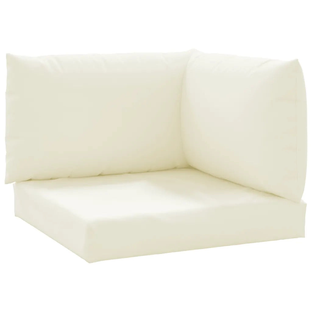 Cuscini per Pallet 3 pz | Cuscini per sedie Bianco Crema in Tessuto Oxford