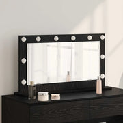 Specchio da Vanit¨¤-Specchio da Trucco Rovere Nero 80 x 45 x 18 cm