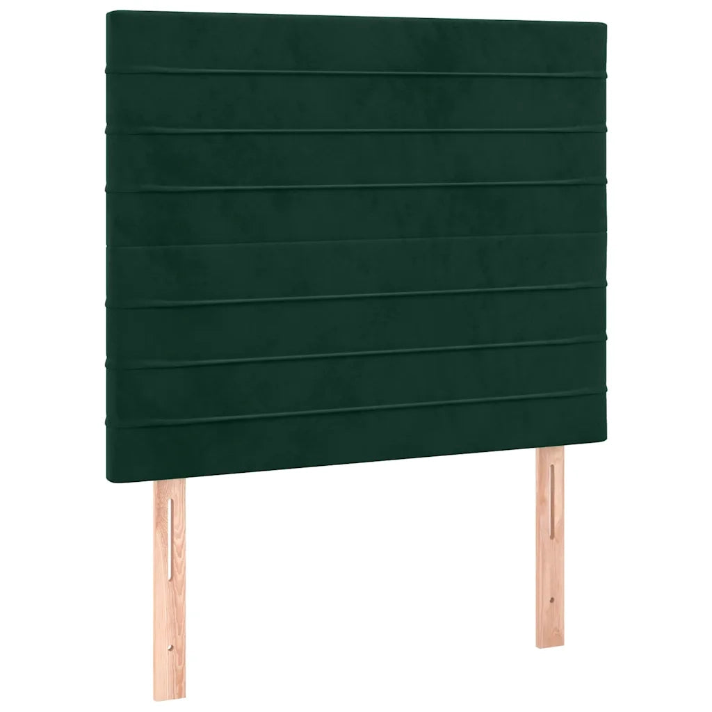 Letto singolo | Letto per adulti | Giroletto senza Materasso Verde Scuro 100x200 cm in Velluto