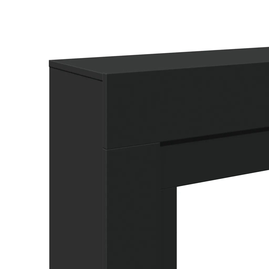 Cornice per Camino Nera 100x30x87,5 cm in Truciolato 854563