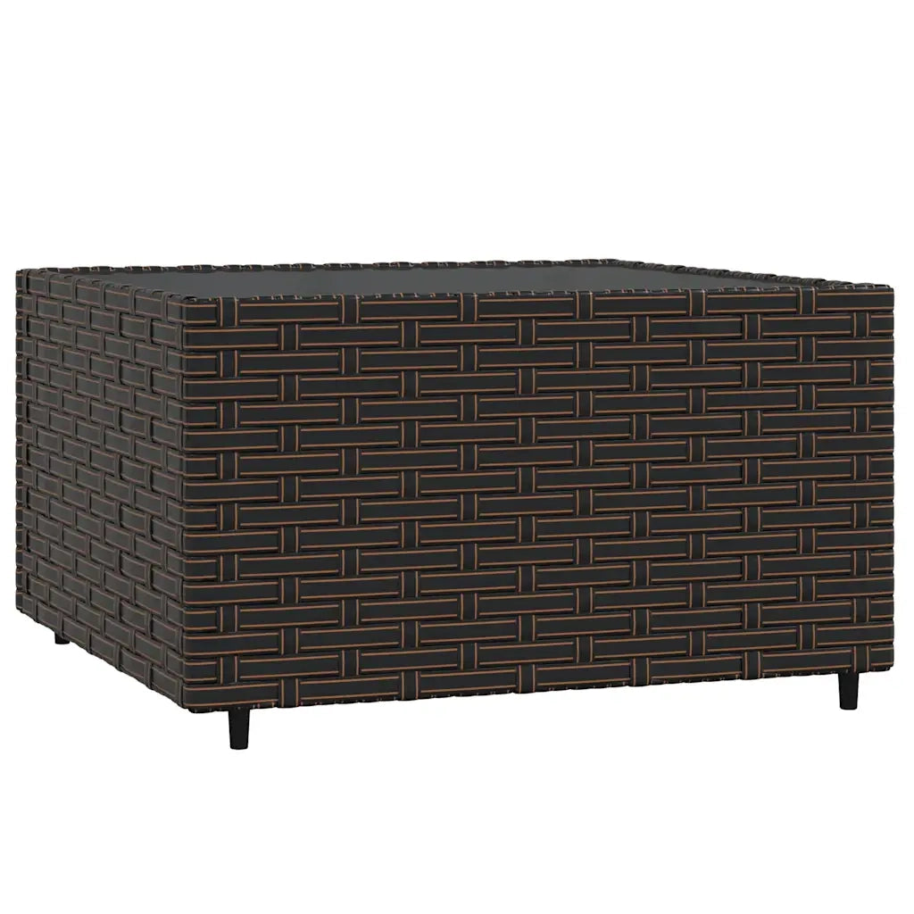 Set Mobili da Giardino 4 pz con Cuscini in Polyrattan Marrone CFW7012005