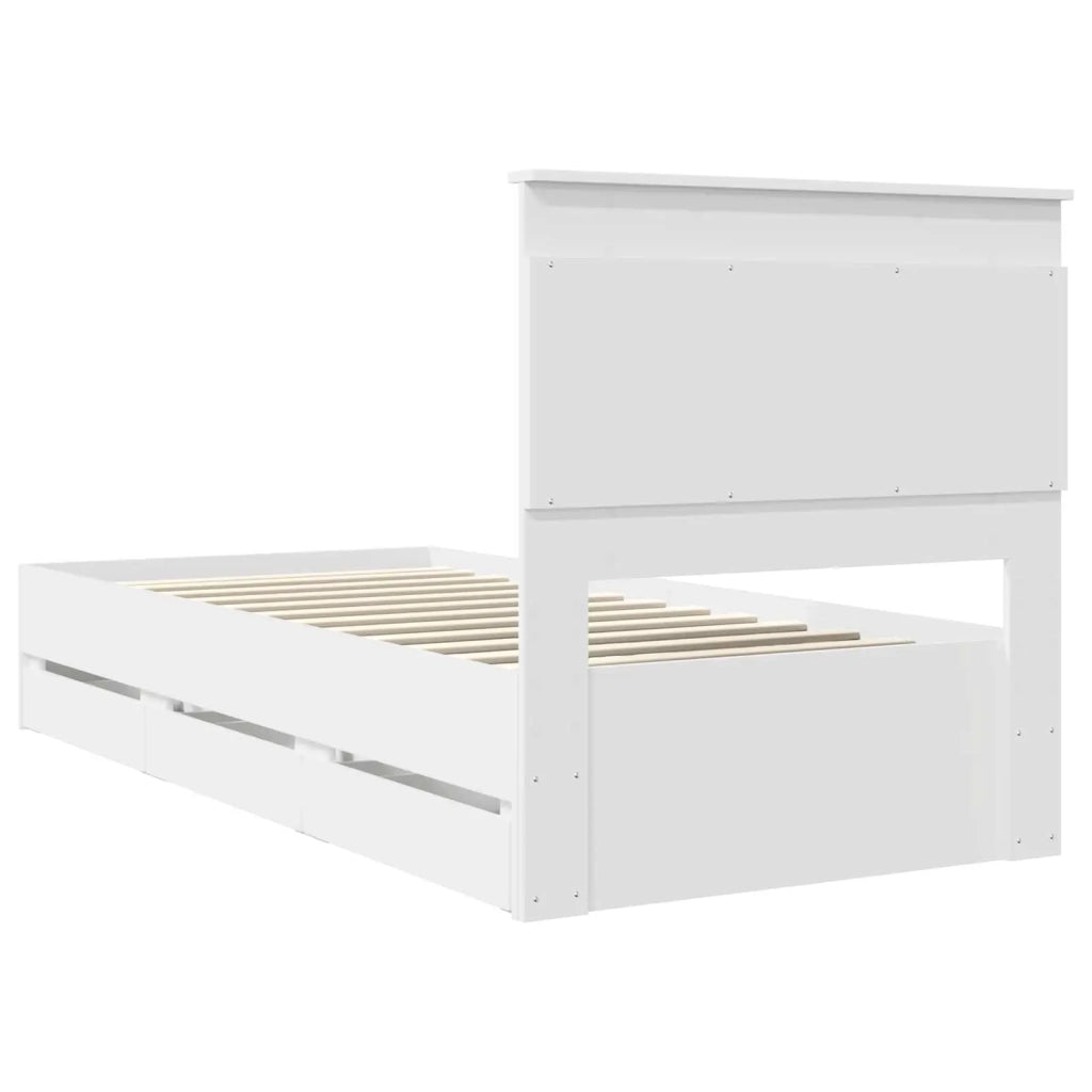 Struttura del letto Bianco 75 x 190 cm Legno Ingegnerizzato 3410214