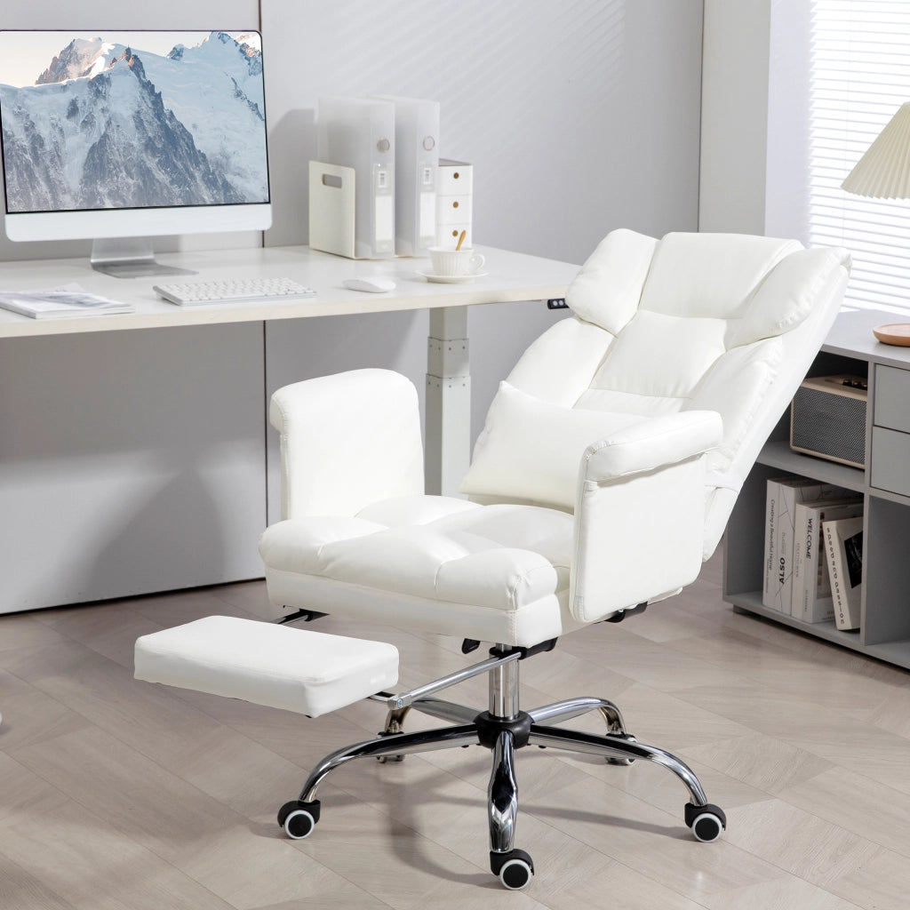 Sedia da ufficio ergonomica ¨C Minimal ¨C bianco, altezza regolabile 48-56 cm