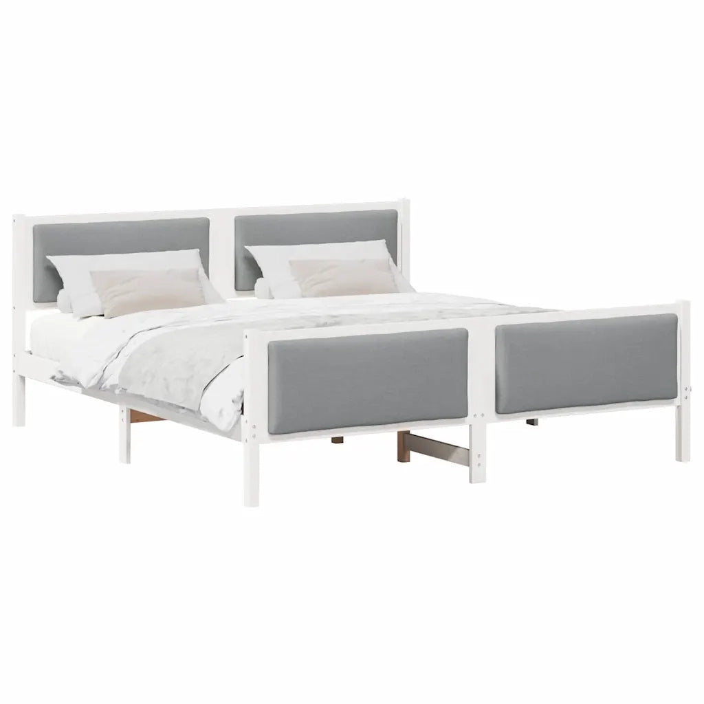 Struttura del letto-Giroletto Grigio chiaro 180 x 200 cm Tessuto 343922
