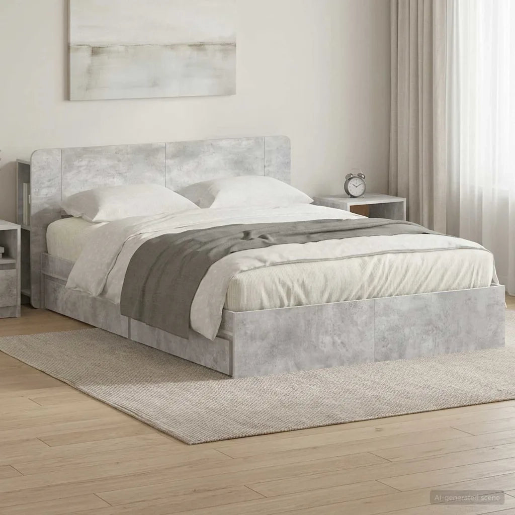 Telaio del letto con storage Grigio Cemento 150 x 200 cm 3433588