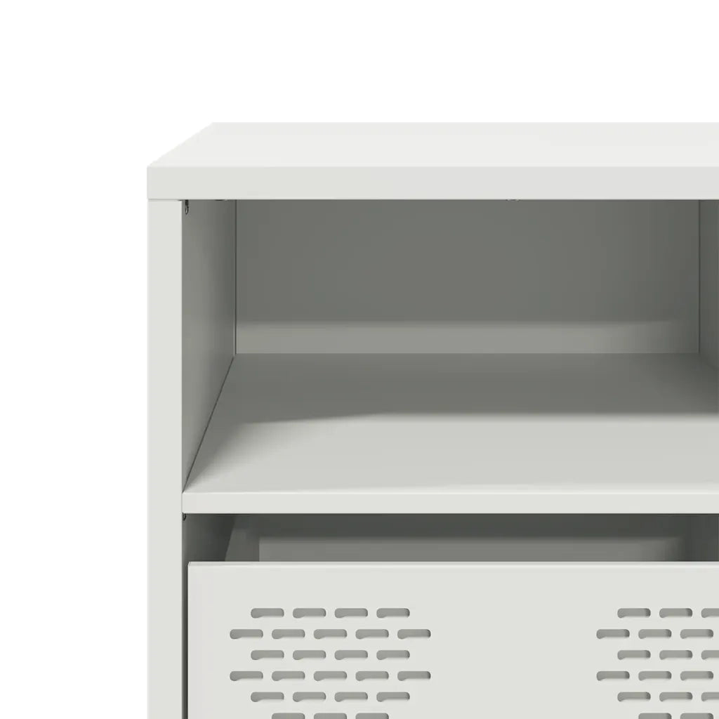 Mobile TV | Armadietto TV | Mobile Porta TV Bianco 135x39x43,5 cm in Acciaio Laminato a Freddo