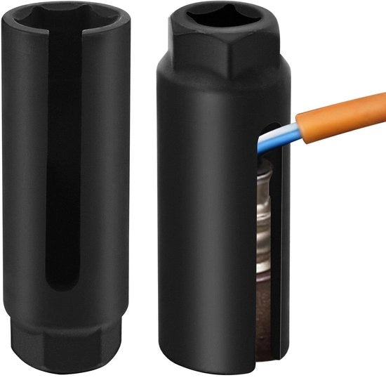 Chiodatore a sonde Lambda 22 mm - Sensore di ossigeno Attrezzi - Acciaio CrMo - Lunghezza 90 mm - Trasmissione 3/8" e 1/2" - Progettazione di foro per Utilizzo Sicuro