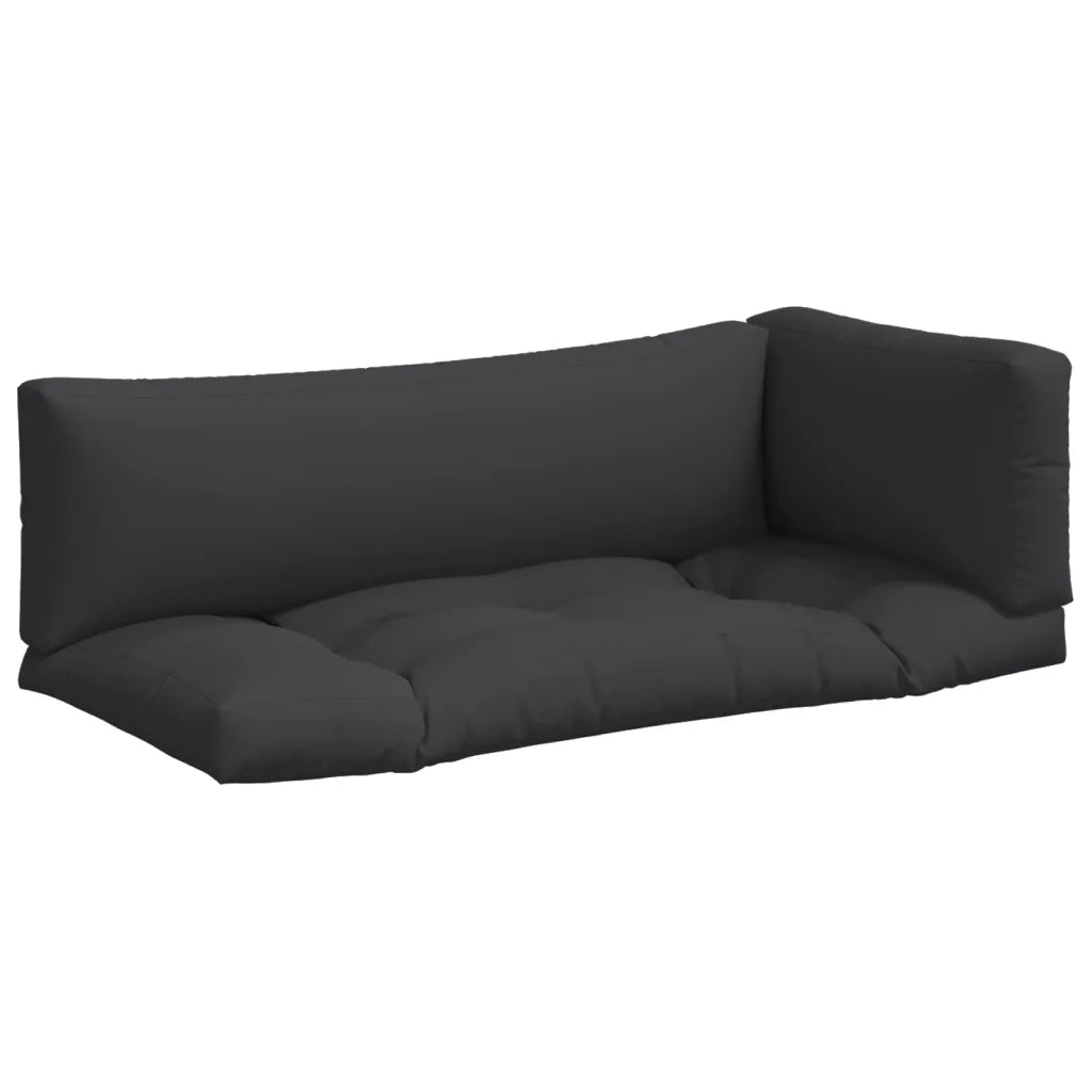 Cuscini per Pallet 3 pz Neri in Tessuto Oxford 360951