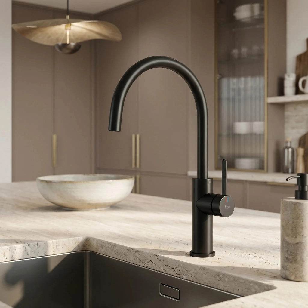 Rubinetto Da Cucina Rea Rivo Black