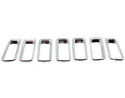 Accessori per griglia 7 pezzi - anelli di protezione - set di copertura - compatibile con Jeep Compass 2011-2016 - materiale ABS di alta qualità - finitura cromata/nera - kit di finitura per griglia