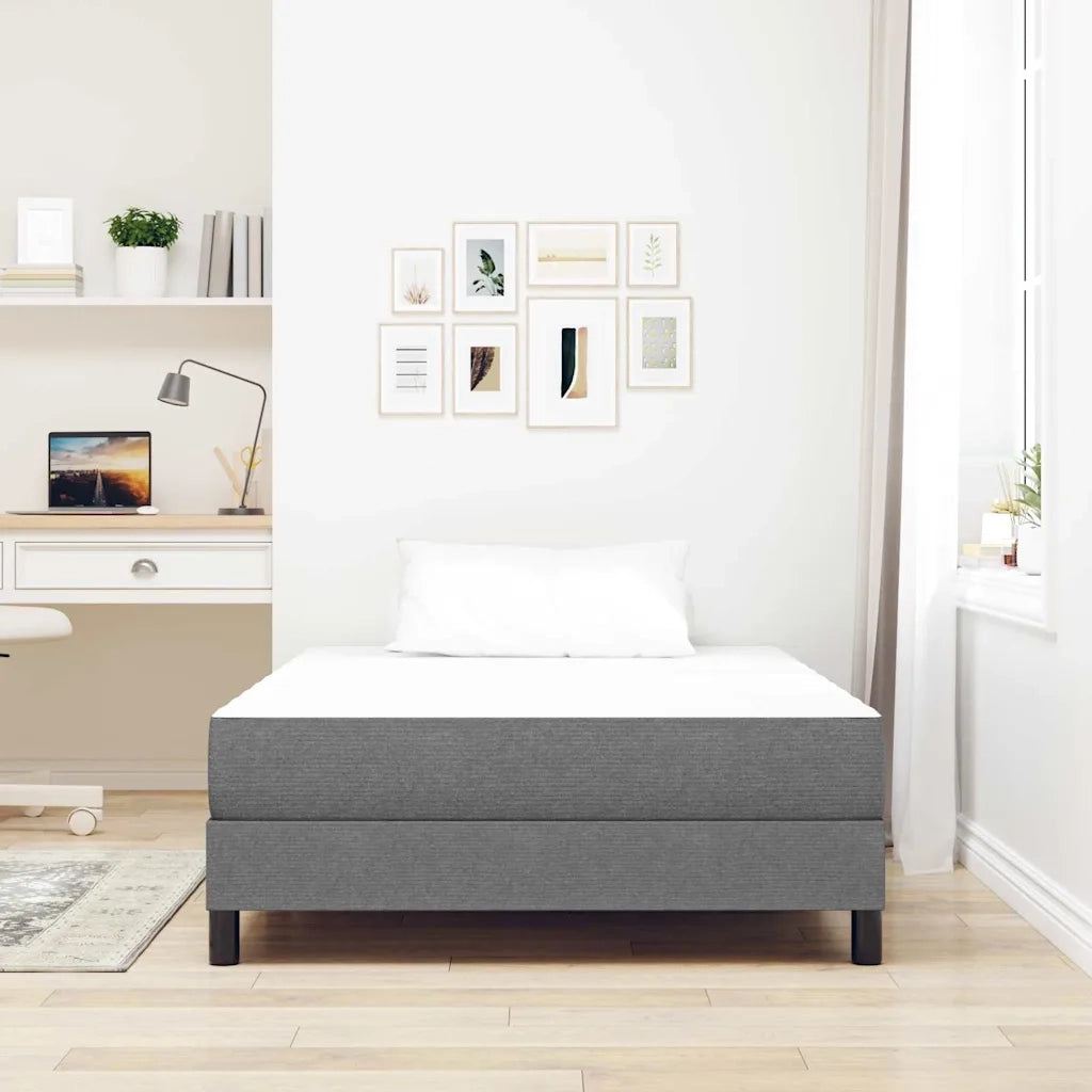 Letto matrimoniale | Letto per adulti | Materasso da Letto Grigio chiaro 120 x 190 cm Tessuto
