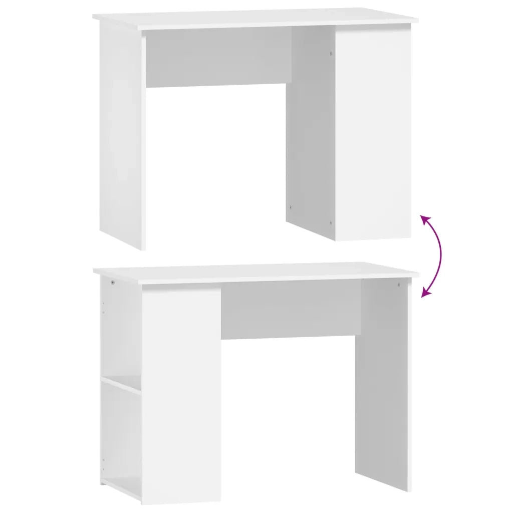 Scrivania Bianca 100x55x75 cm in Legno Multistrato 823024