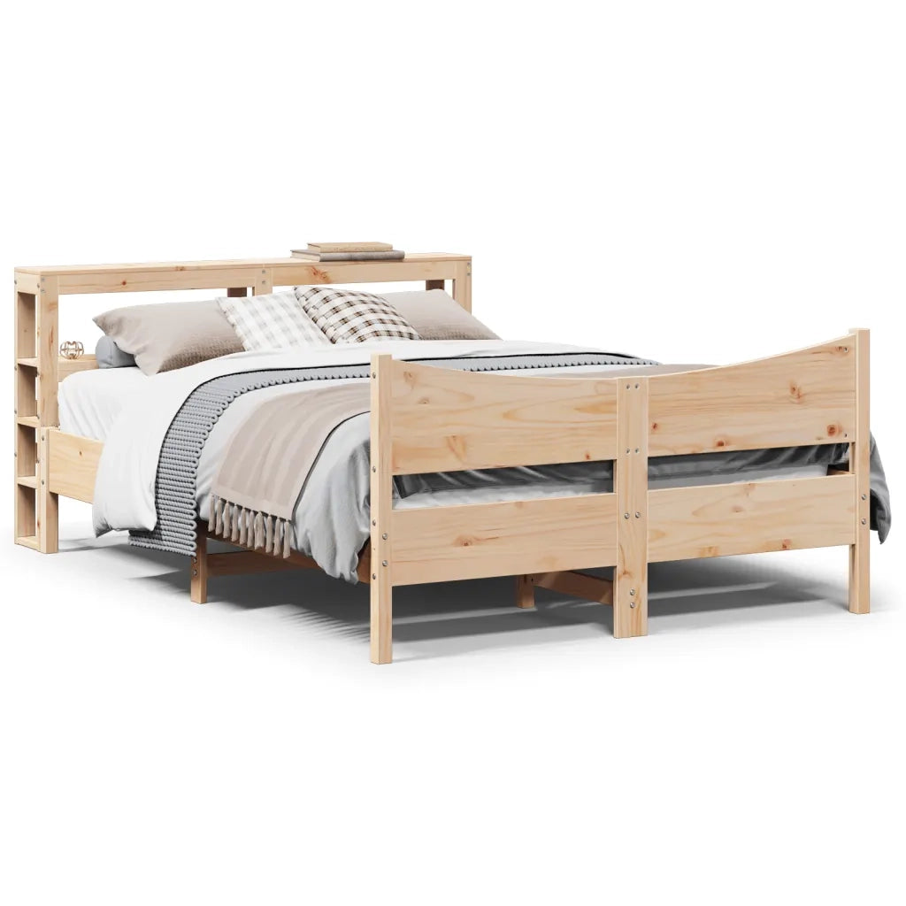 Giroletto con Testiera 140x190 cm in Legno Massello di Pino