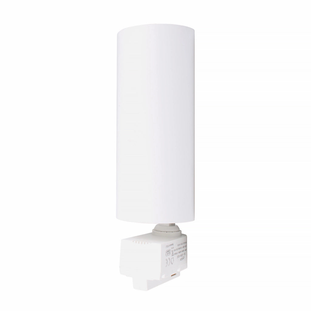 FARETTO LED ORIENTABILE SU BINARIO MONOFASE IN ALLUMINIO BIANCO 30W - TRIPLA TEMPERATURA DI COLORE 3000K-4000K-65000K