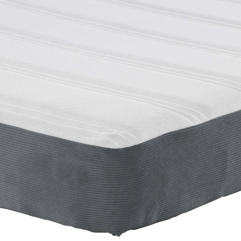 Materasso da Letto con materasso Grigio 180 x 200 cm Tessuto 42008302