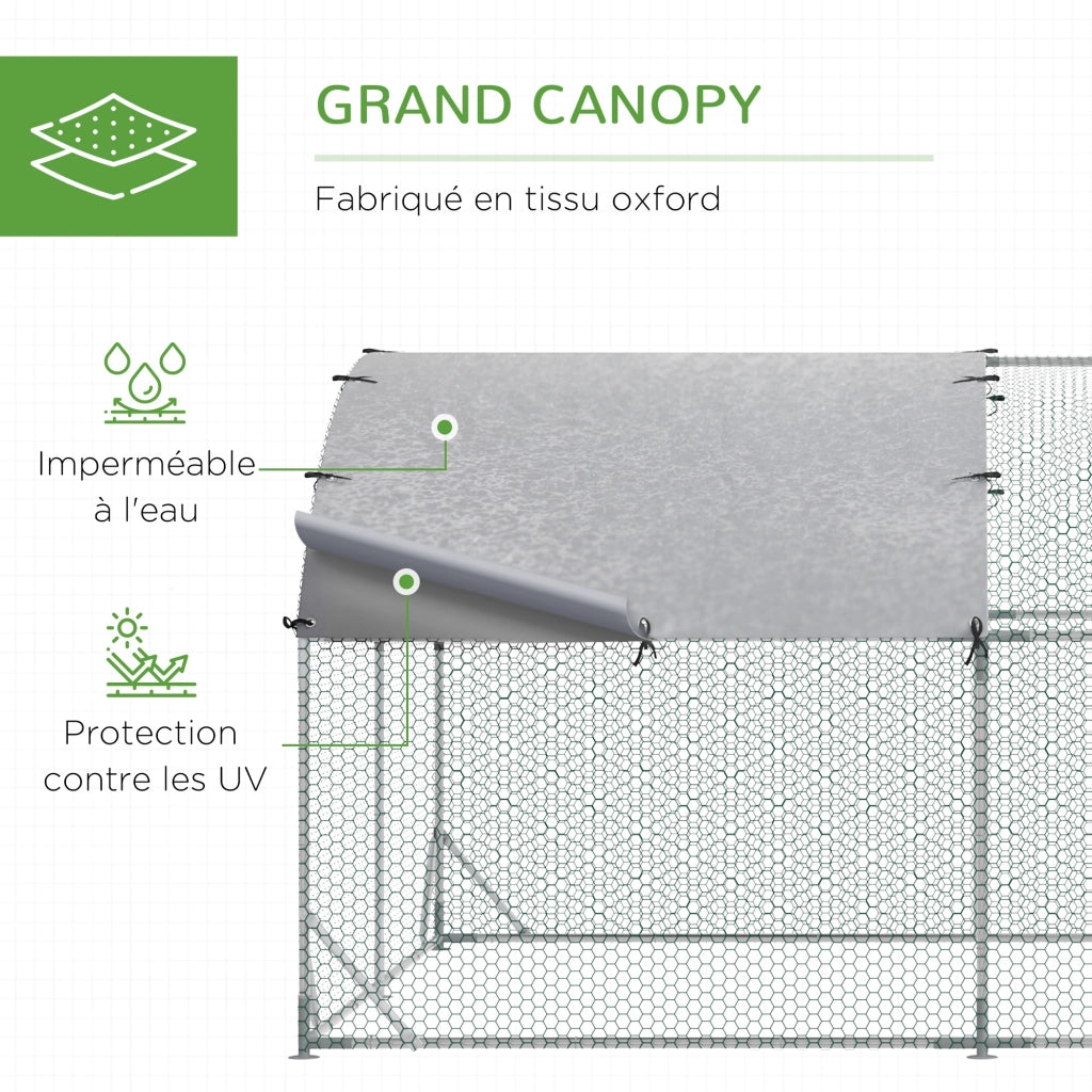 Recinto per polli 15,96 m2 ¨C Minimal ¨C 2,8x5,7x1,97 m grigio