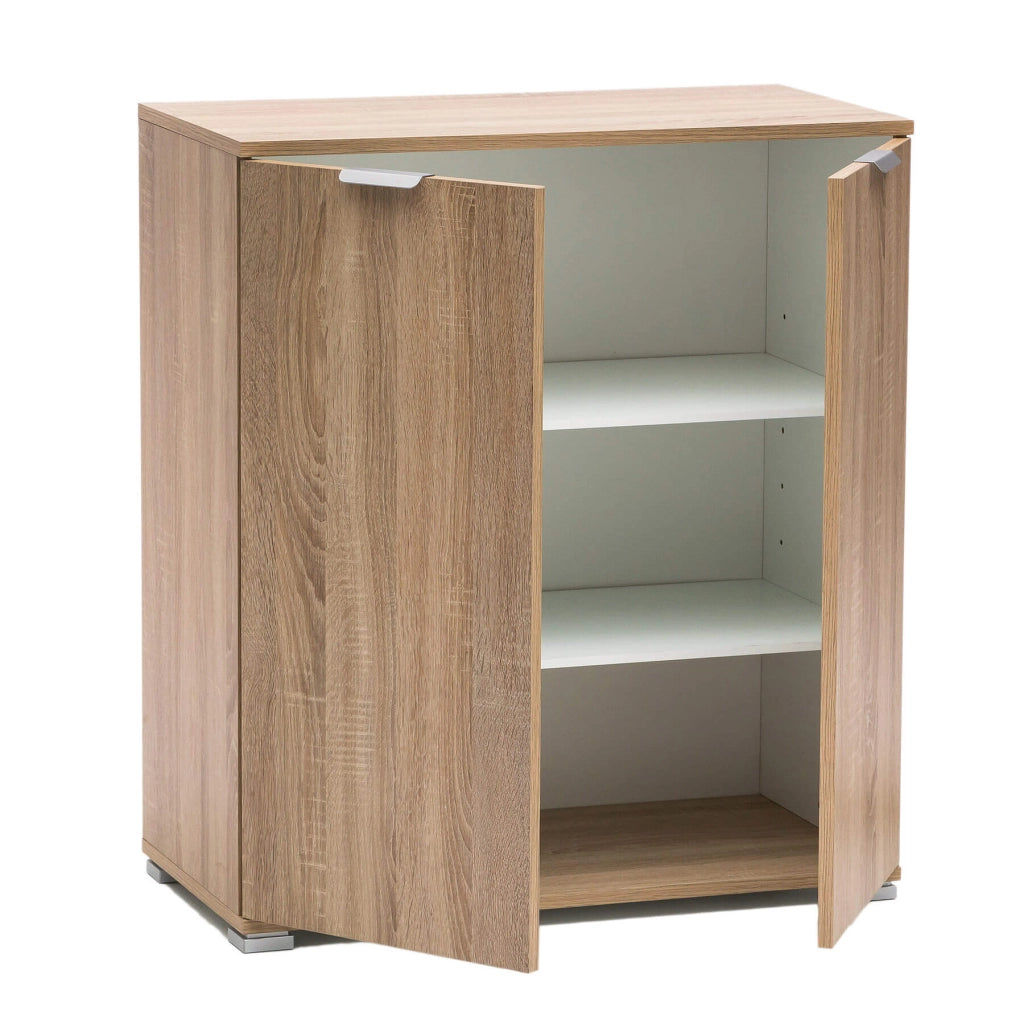 Armadietto da Bagno con 2 ante in Legno Composito cm 75x38x85 - PAUL