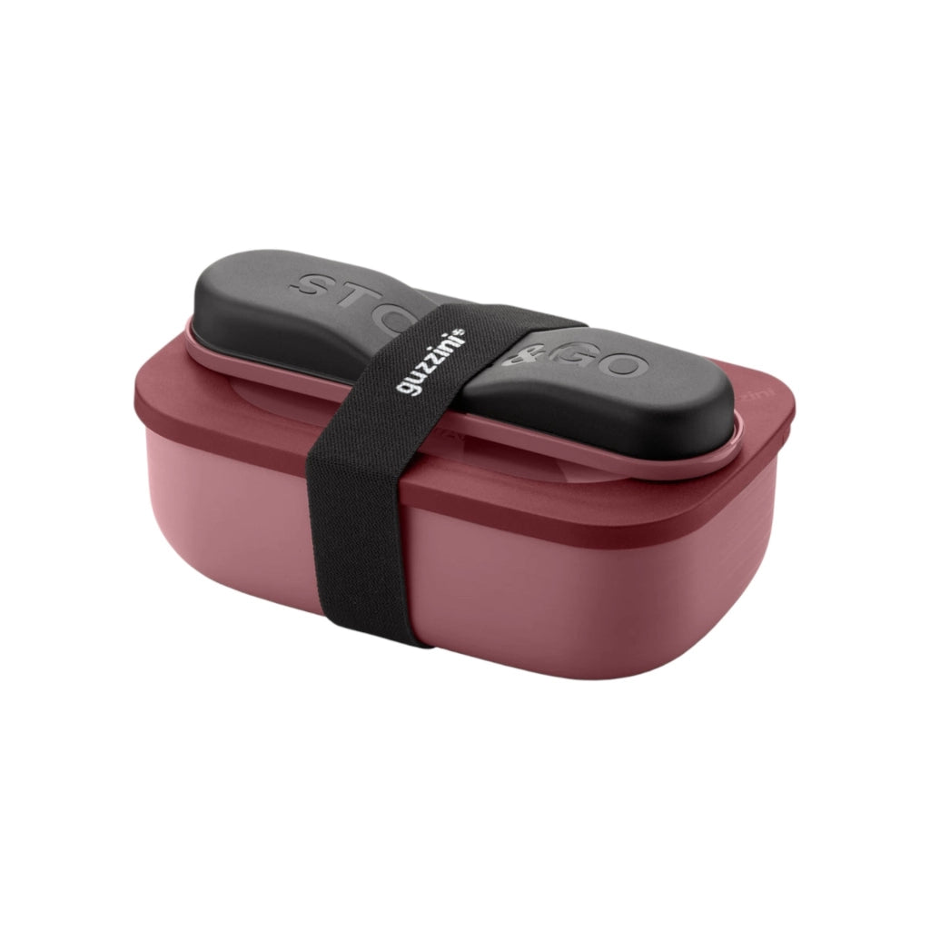 Set lunch box con posate colore malva 900 ml