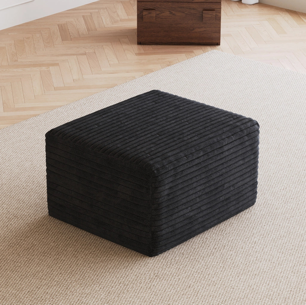 POUF 72 cm Tessuto Nero