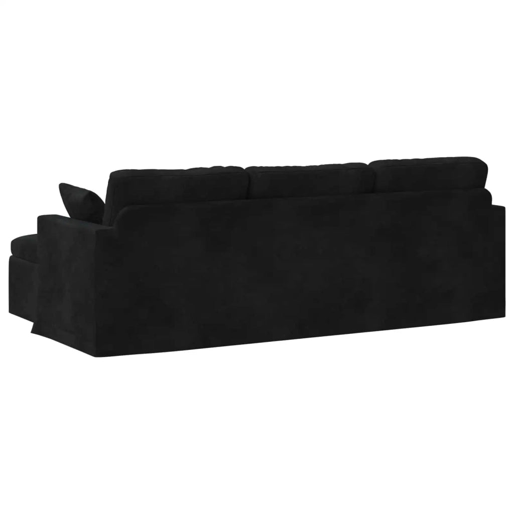 Divano Nero 228 x 134 x 80 cm Velluto 42024473