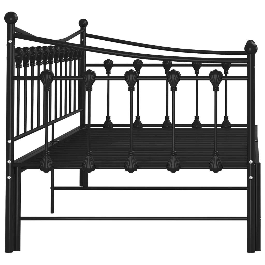 Telaio Divano letto | Sof¨¤ letto | Letto singolo Estraibile Nero in Metallo 90x200 cm
