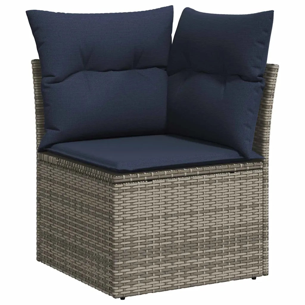 Set di divani con cuscino 9 pcs Grigio polyrattan 3346545