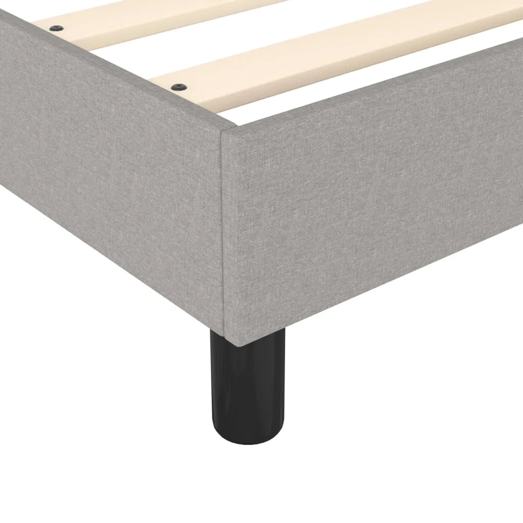 Giroletto a Molle con Materasso Grigio Chiaro 140x200cm Tessuto 3144077