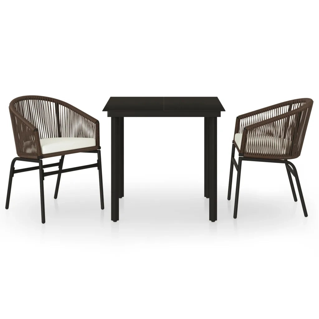 Set Mobili da Pranzo per Giardino 3 pz Marrone 3099227