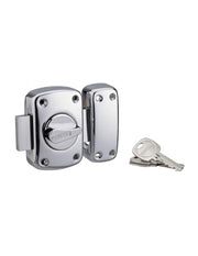 Chiavistello CORVETTE con pomolo e cilindro 45 mm, cromato, 3 chiavi – THIRARD