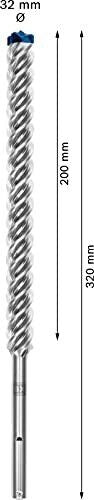 Bosch 2608900255 Expert Punta per Martelli SDS max-8X per Calcestruzzo e Muratura 32 mm 520 mm colore Grigio