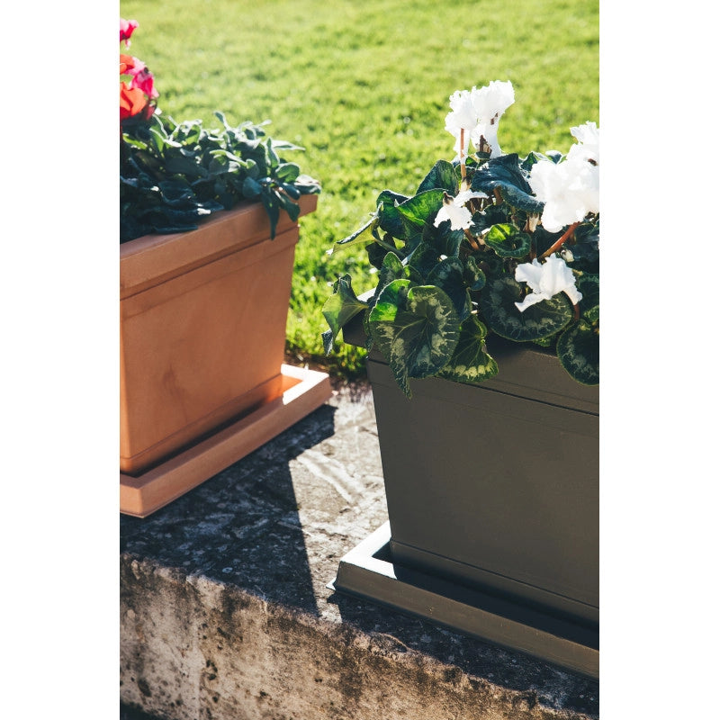 Vaso Fioriera decorativo classico tradizionale 100x47 H38 in polimero resistente impruneta per piante per giardini e terrazze - Made in Italy