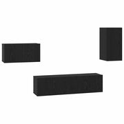 Set mobile TV | Armadietto TV | Mobile Porta TV con cassetto Rovere Nero Legno multistrato
