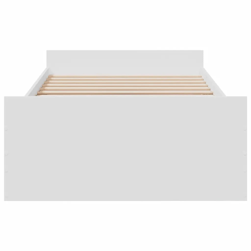 Giroletto con Cassetti Bianco 90x190 cm in Legno Multistrato 3280342